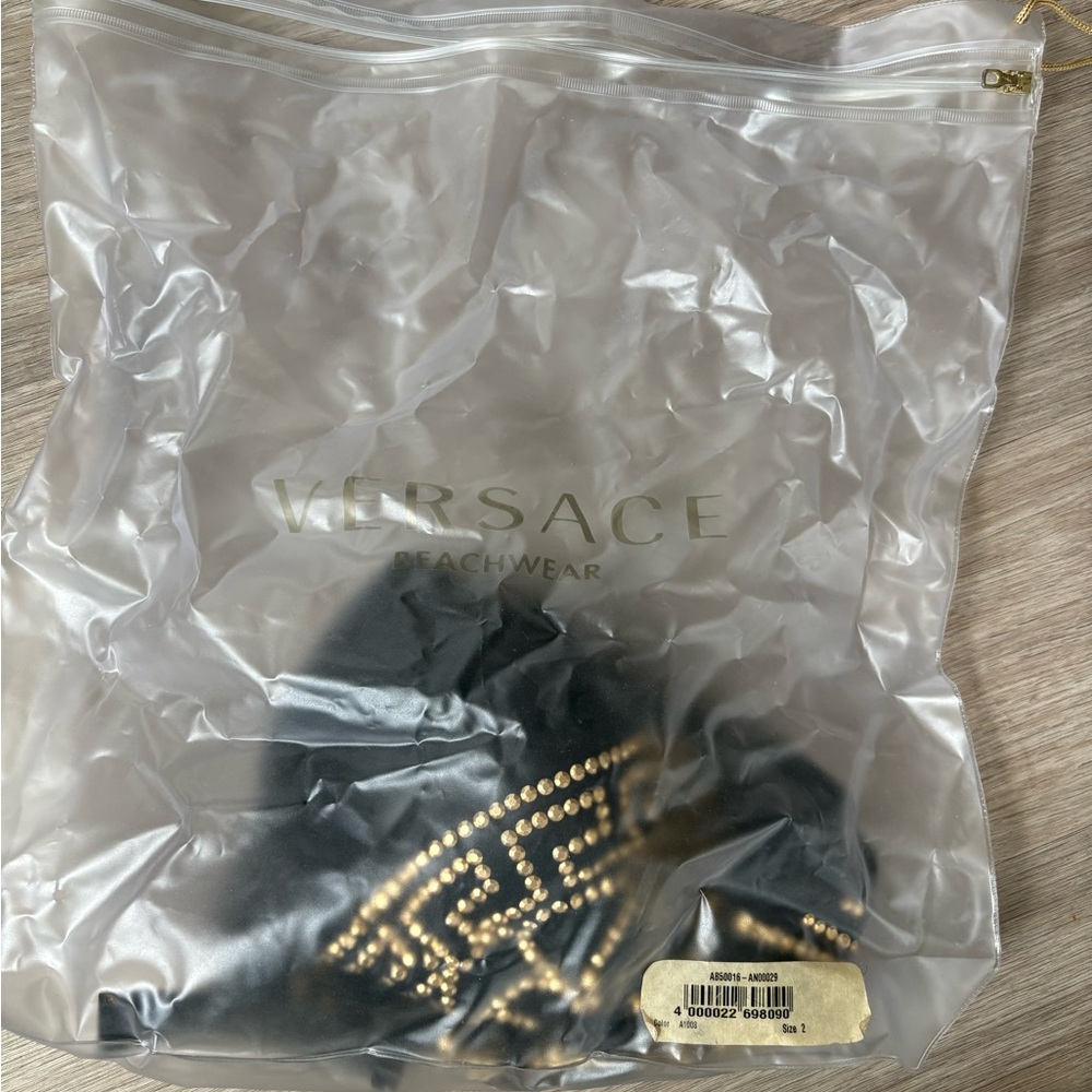 Versace Black and Gold Designer Beachwear